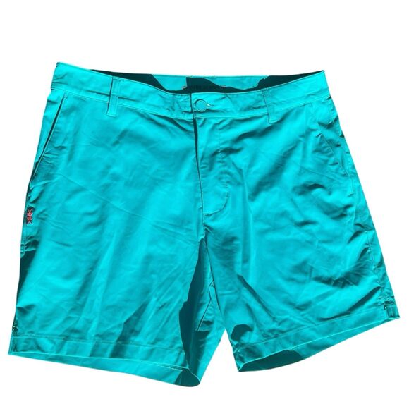 Rhone Shorts Mens 32 Blue Nylon Stretch Hybrid Quick Dry 6’’ Inseam Resort *READ - Picture 1 of 12